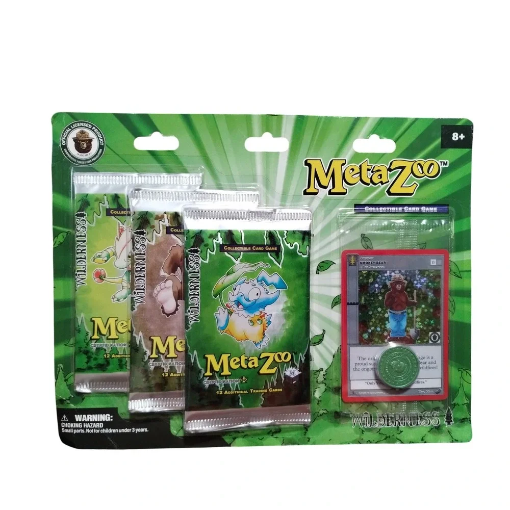 MetaZoo Cryptid Nation Wilderness Blister Bundle Smokey Bear 3 Booster Packs